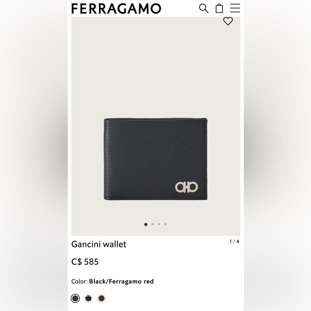 Salvatore Ferragamo wallet
9/10 condition, no signs of wear!